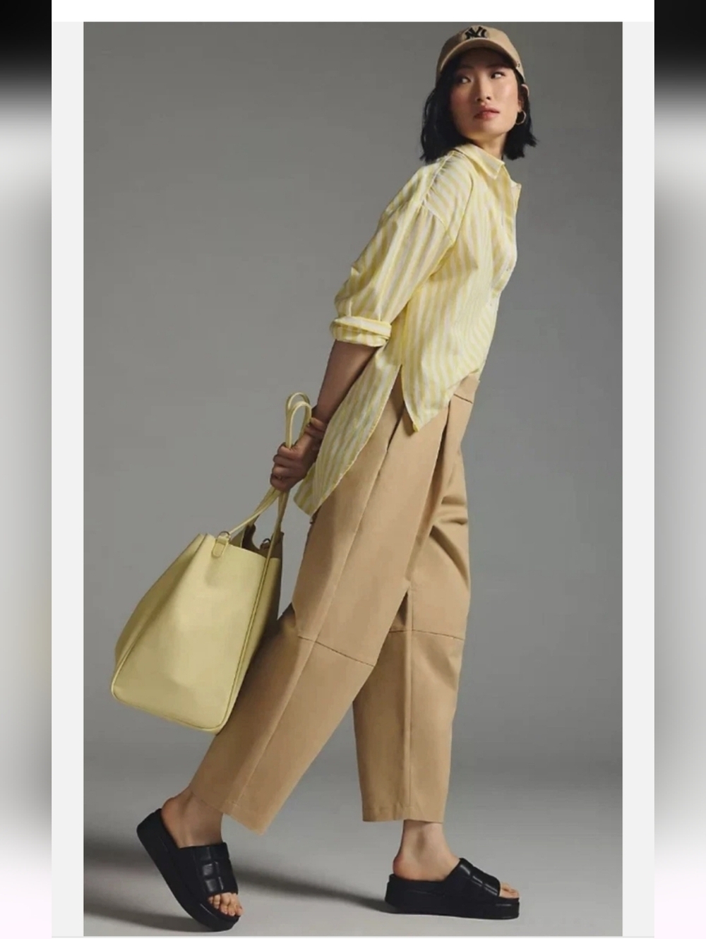 EXQUISE BARREL CHINOS WOMENS PLEATED TROUSERS IN CEDAR SZ MEDIUM